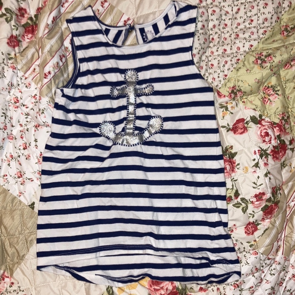 Girls anchor tank top